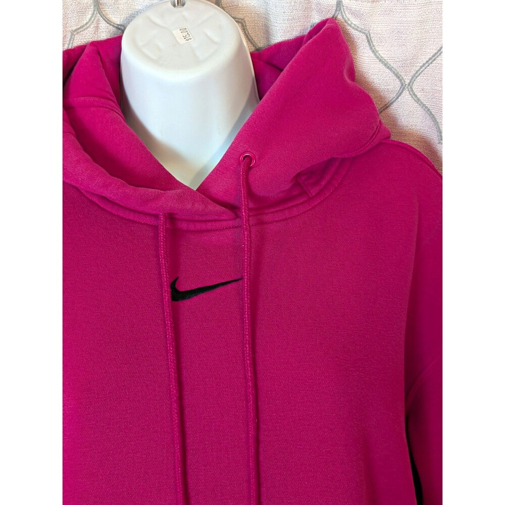 Nike Phoenix Fleece Oversized Hoodie Fireberry Pink Small Swoosh Size S (0020)
